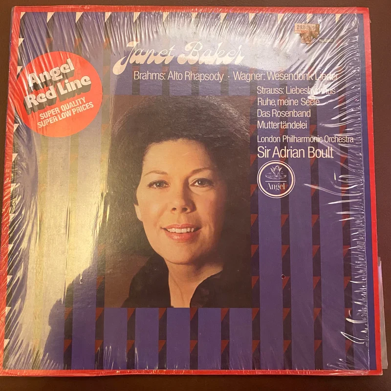 Janet Baker - Brahms: Alto - Rhapsody / Wagner: Wesendonk - Lieder / Strauss: Liebeshymnus - Ruhe, Meine Seele - Das Rosenband - Muttertndelei (Used Vinyl - VG+) SC Marketplace