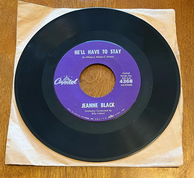 Jeanne Black - He'll Have To Stay b/w Under Your Spell Again