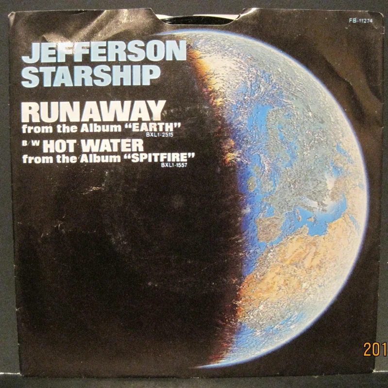 Jefferson Starship - Runaway b/w Hot Water PS