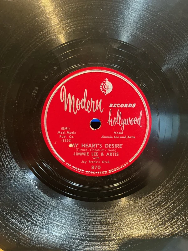 Jimmie Lee & Artis - My Heart's Desire b/w Blue and Lonesome