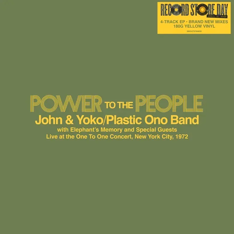John Lennon & Yoko Ono - Power to the People: Live - EP on colored vinyl for RSD25