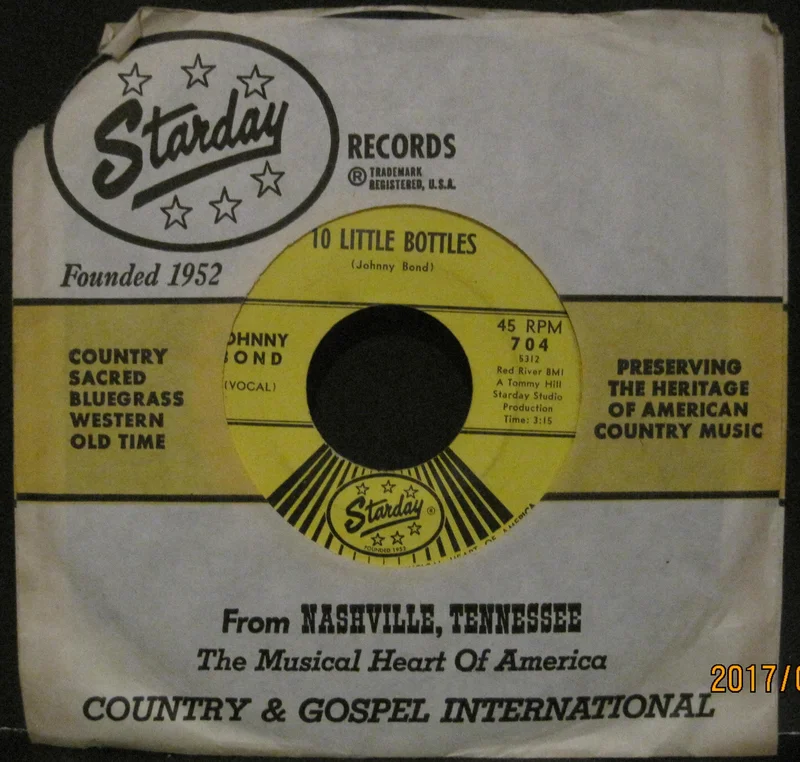 Johnny Bond - 10 Little Bottles b/w Let It Be Me