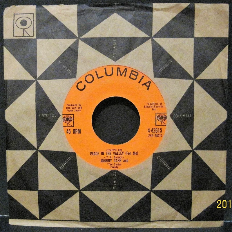 Johnny Cash - Peace in The Valley b/w Were You There