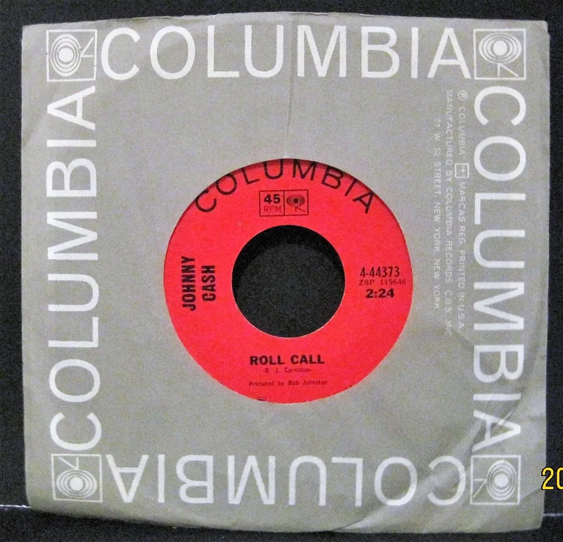 Johnny Cash - Roll Call b/w Rosanna's Going Wild