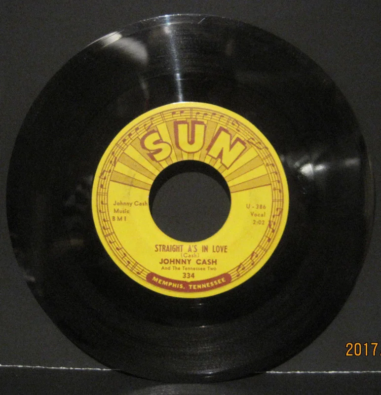 Johnny Cash - Straight A's In Love b/w I Love You Because