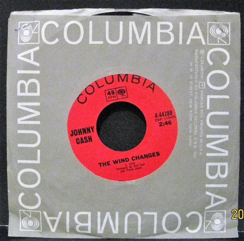 Johnny Cash - The Wind Changes b/w Red Velvet
