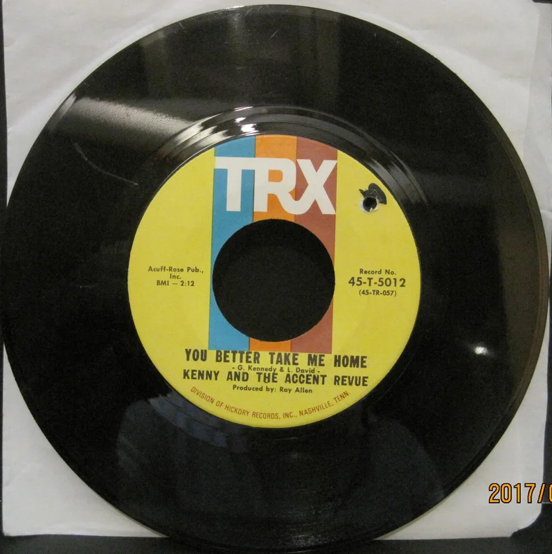 Kenny and The Accent Revue - The Dark End Of The Street b/w You Better Take Me Home