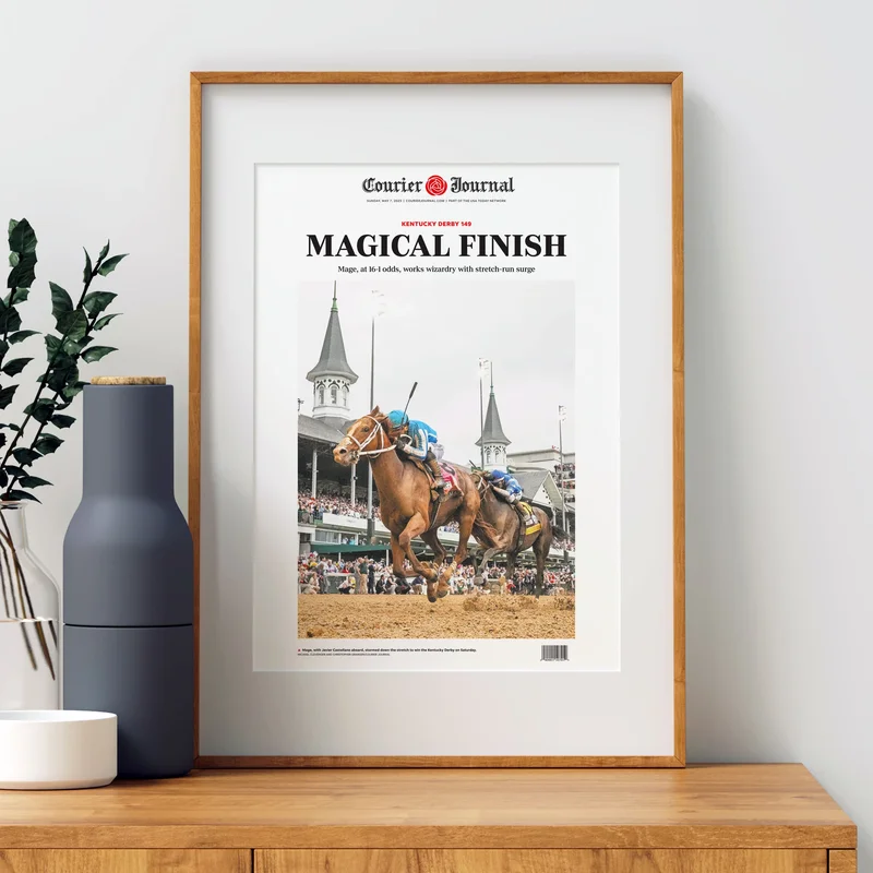 Kentucky Derby Magical Finish Front Page Wall Art