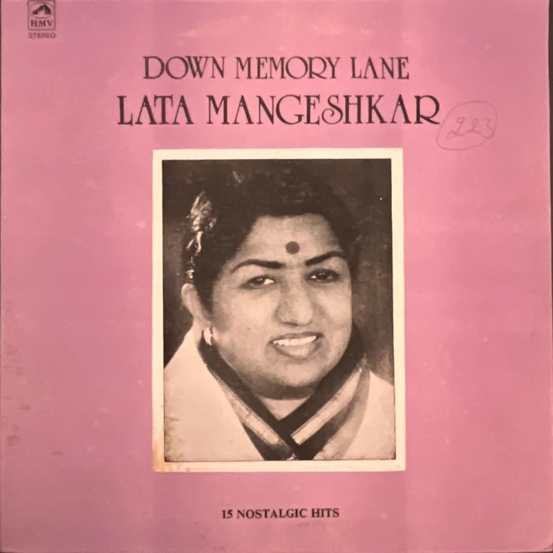 Lata Mangeshkar  Down Memory Lane (Used Vinyl - VG+) JB Marketplace