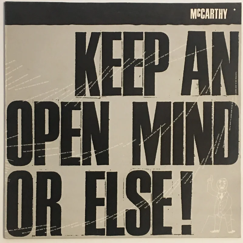 McCarthey - Keep An Open Mind Or Else! 12" Single