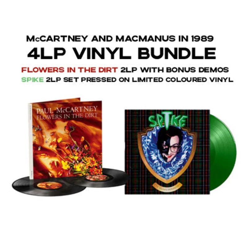 McCartney/MacManus in 1989:  4LP bundle: 2LP Archive Collection 'Flowers in the Dirt' + 2LP Spike