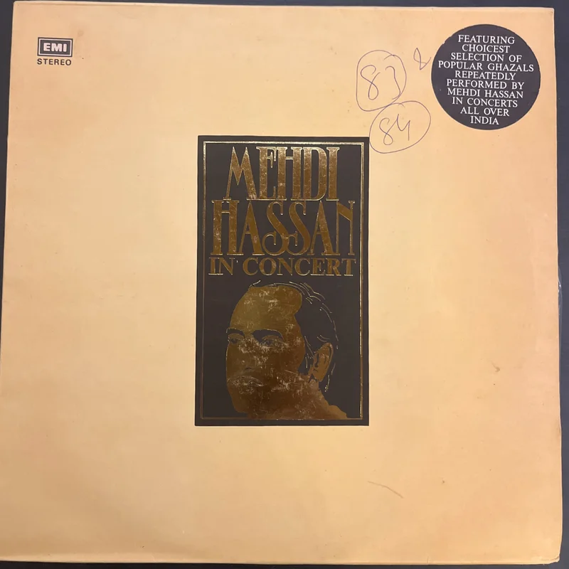 Mehdi Hassan  In Concert (Used Vinyl - VG+) JB Marketplace
