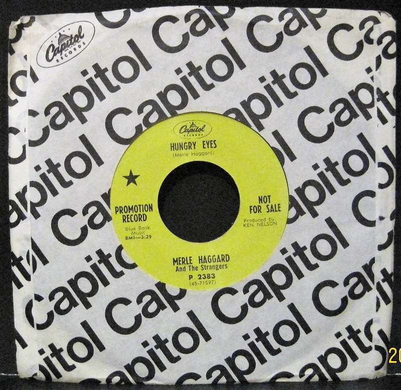 Merle Haggard - Hungry Eyes b/w California Blues PROMO