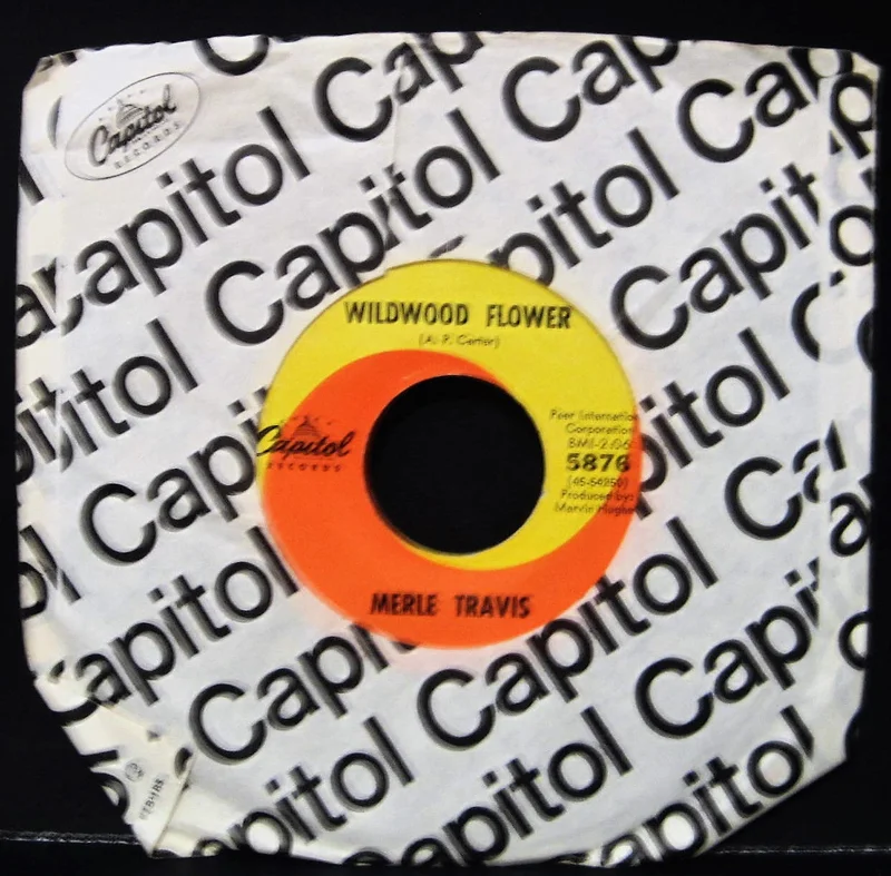 Merle Travis - Wildwood Flower b/w Farther On Down The Road