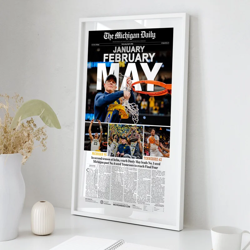 Michigan 2026 Final Four Front Page Wall Art