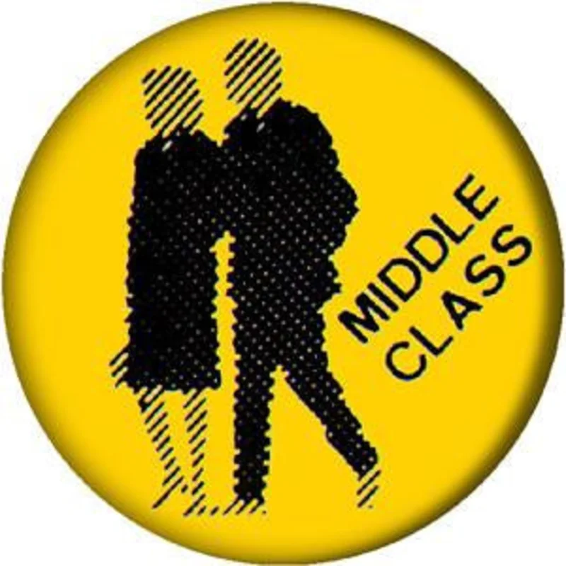 MIDDLE CLASS button (1 inch)