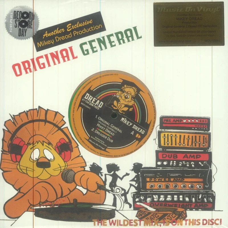 Mikey Dread - Original General - 10" EP on Limited colored vinyl for RSD23