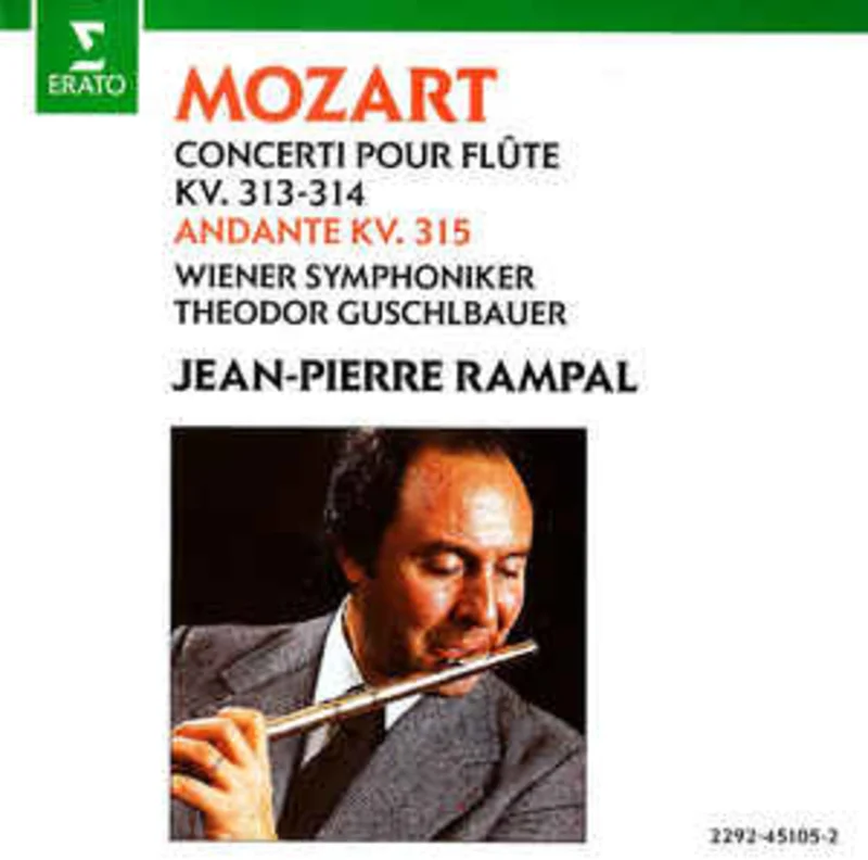 Mozart* / Jean-Pierre Rampal, Wiener Symphoniker, Theodor Guschlbauer  Concerti Pour Flte KV. 313 - 314, Andante KV. 315
