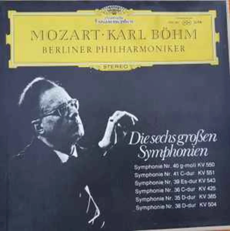 Mozart* - Karl Bhm / Berliner Philharmoniker  Die Sechs Groen Symphonien  (1975)