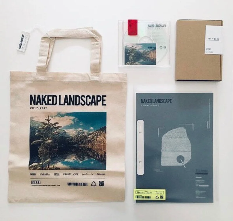 NAKED LANDSCAPE - SOUVENIRZine / Postcard Set / Mix CD / Tote Bag