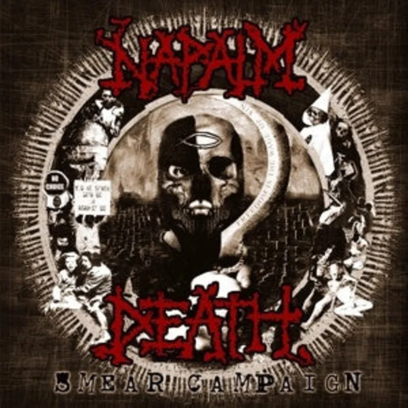 Napalm Death - Smear Campaign USED METAL LP (red/black splatter vinyl)