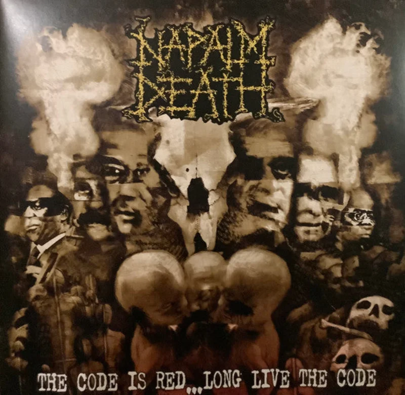 Napalm Death - The Code Is Red... Long Live The Code  USED METAL LP (yellow black splatter vinyl)