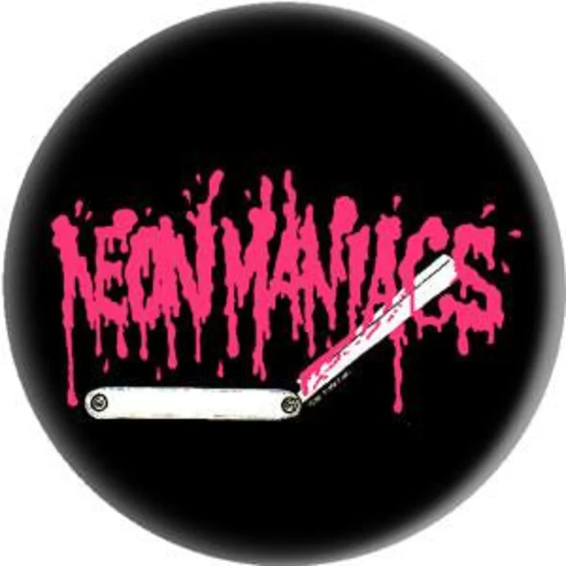 NEON MANIACS RAZOR button (1 inch)