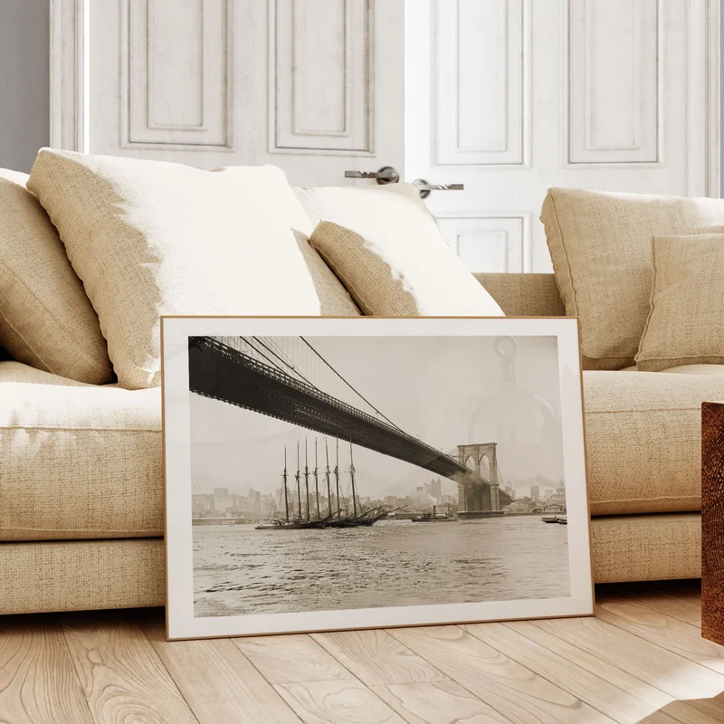 New York Under Brooklyn Bridge 1903 Wall Art