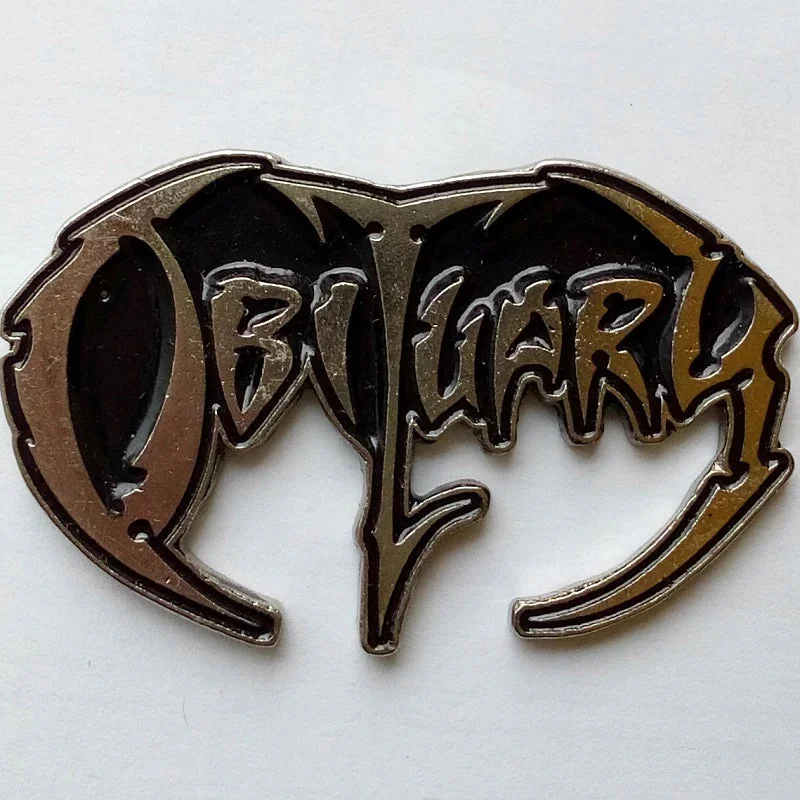 OBITUARY - LOGO 2 METAL BADGE