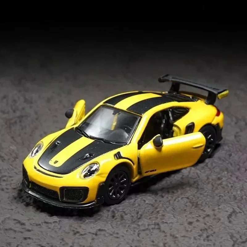 Official Bburago Porsche 911 GT2 RS Yellow - 1 : 64 Diecast Scale Model