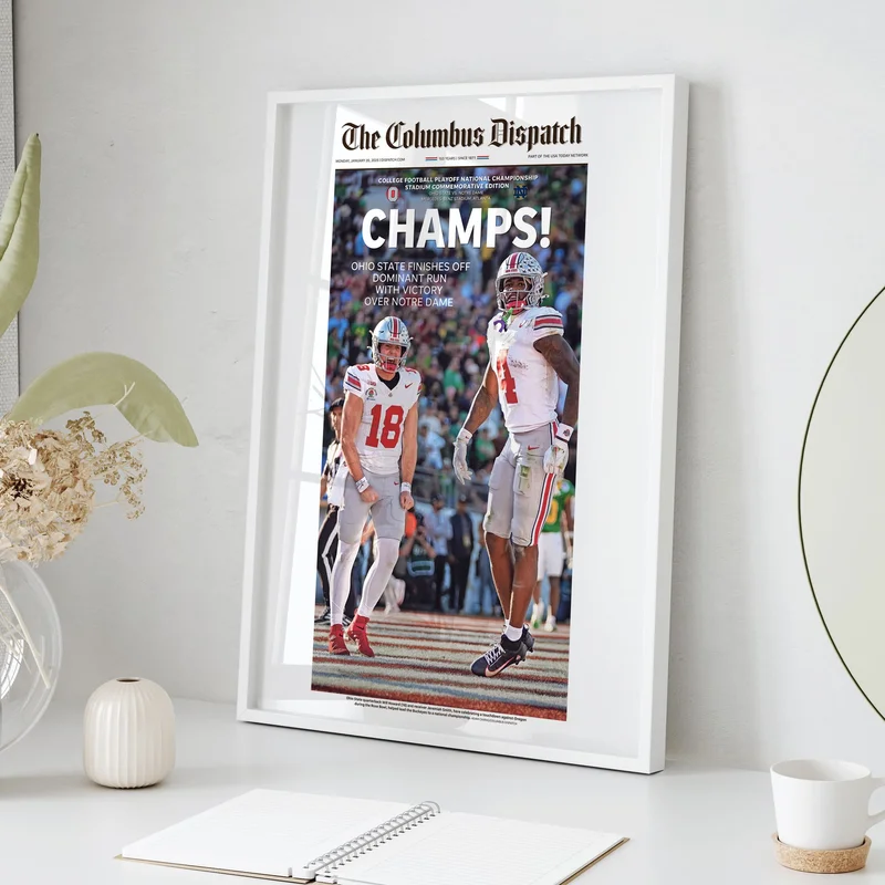 Ohio State Champs! Front Page Wall Art