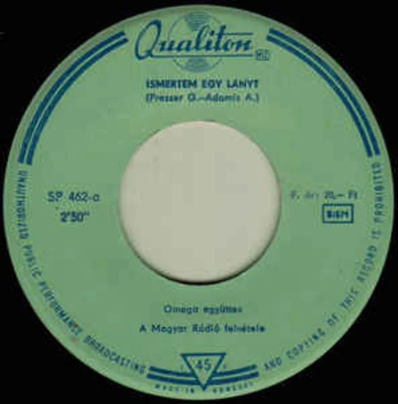 Omega Egyttes*  Ismertem Egy Lnyt / Szeretnk Visszamenni Hozzd (1968)