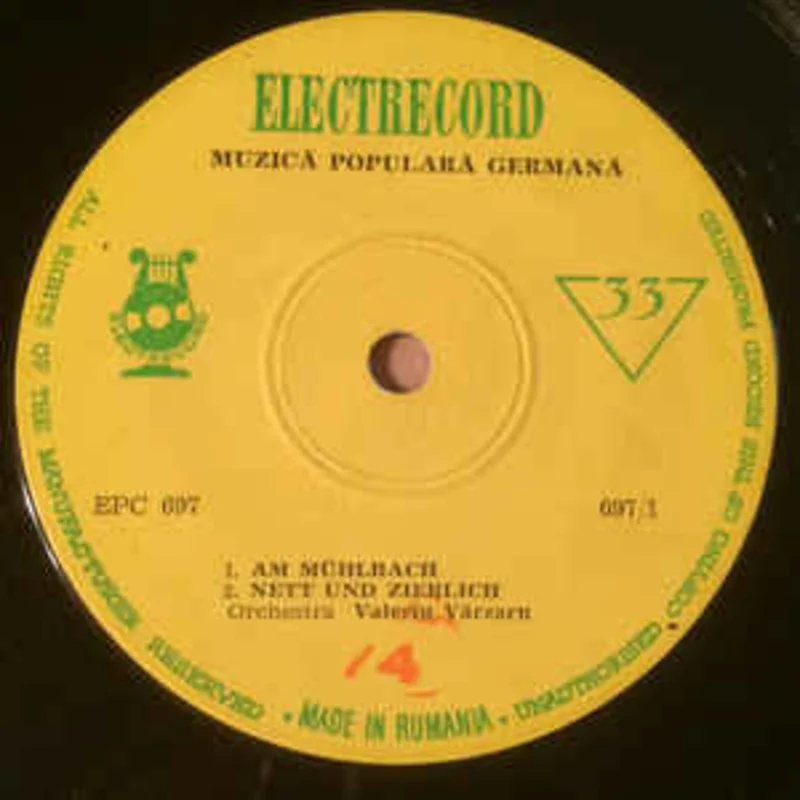 Orchestra Valeriu Vrzaru  Muzic Popular German (1965)