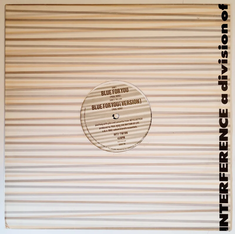 Paul Haig - Blue For You 12" Single