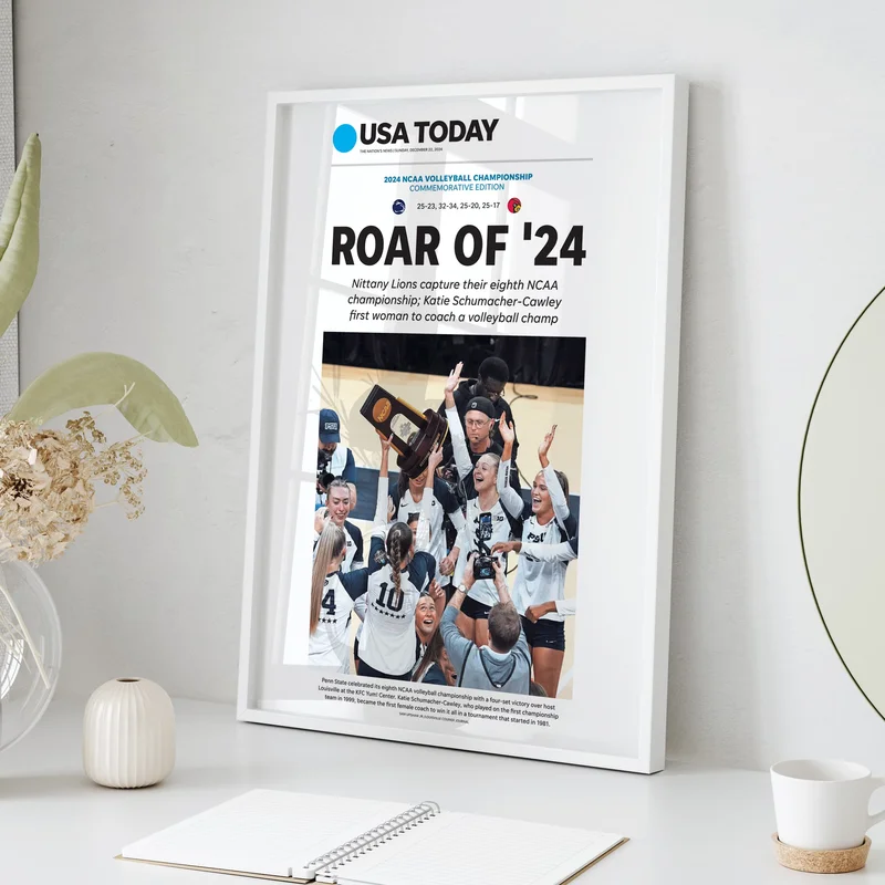 Penn State Volleyball Roar of '24 Front Page Wall Art