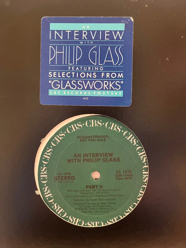 Philip Glass - Interview with Philip Glass / Radio Station Promo Lp