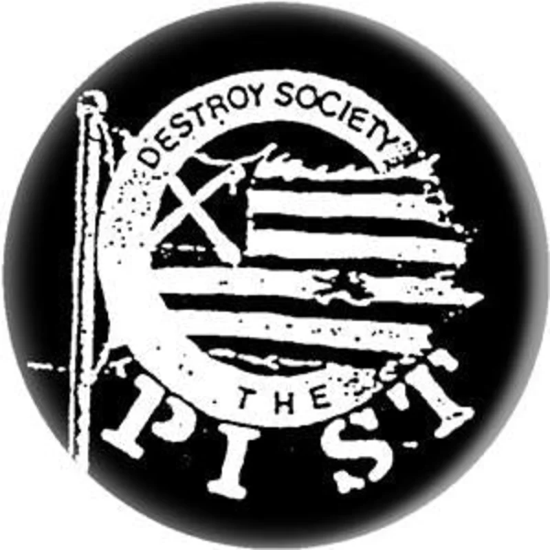 PIST FLAG button (1 inch)