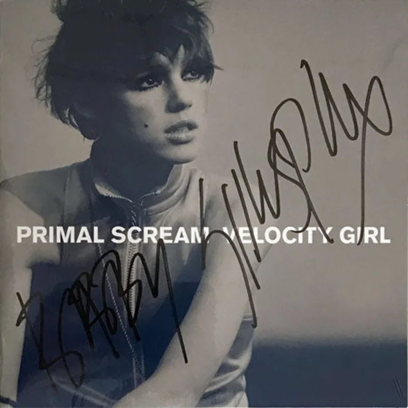Primal Scream / Velocity Girl 7" single SIGNED by Bobbie Gillespie