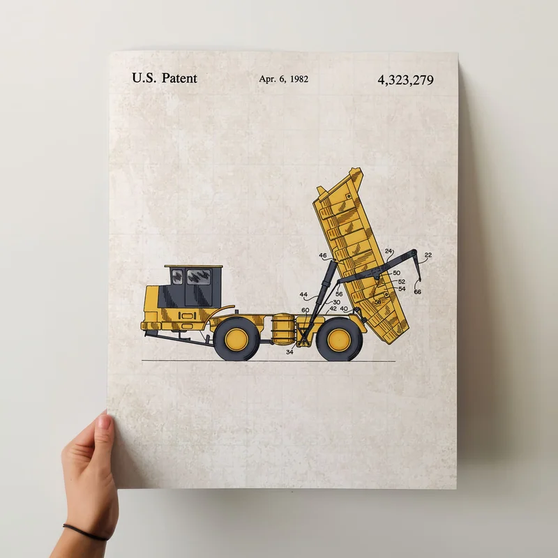 Printable Download: Construction Dump Truck Patent