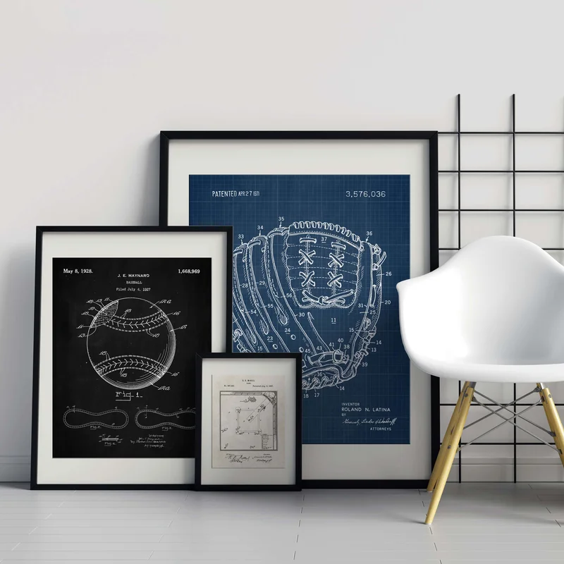 Printable Download: Vintage Baseball Patents Set