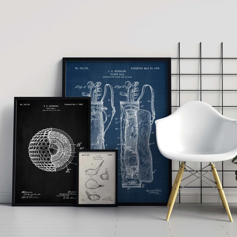 Printable Download: Vintage Golf Patents Set