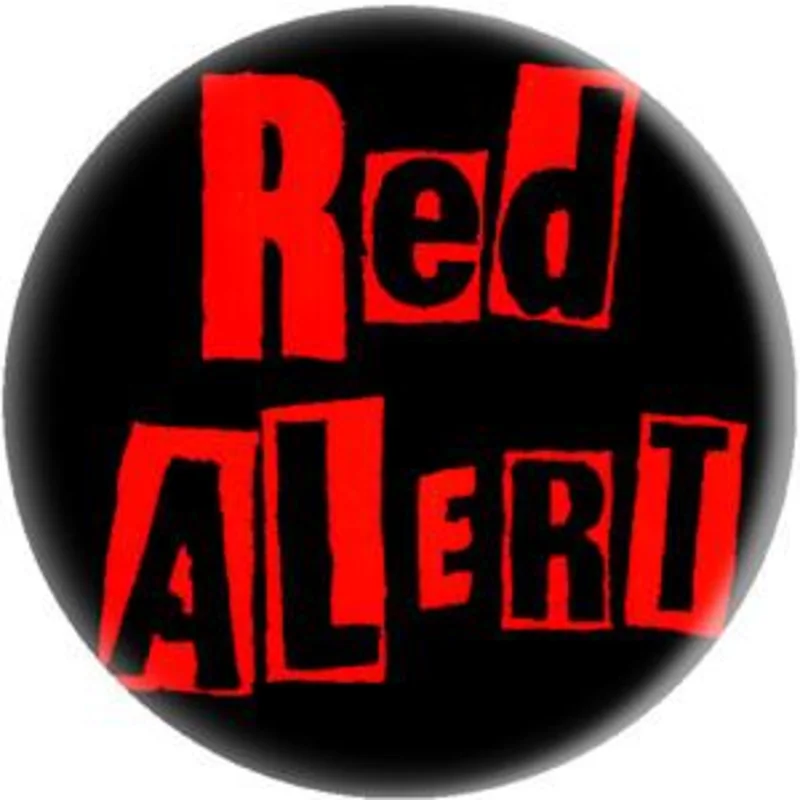 RED ALERT LOGO button (1 inch)