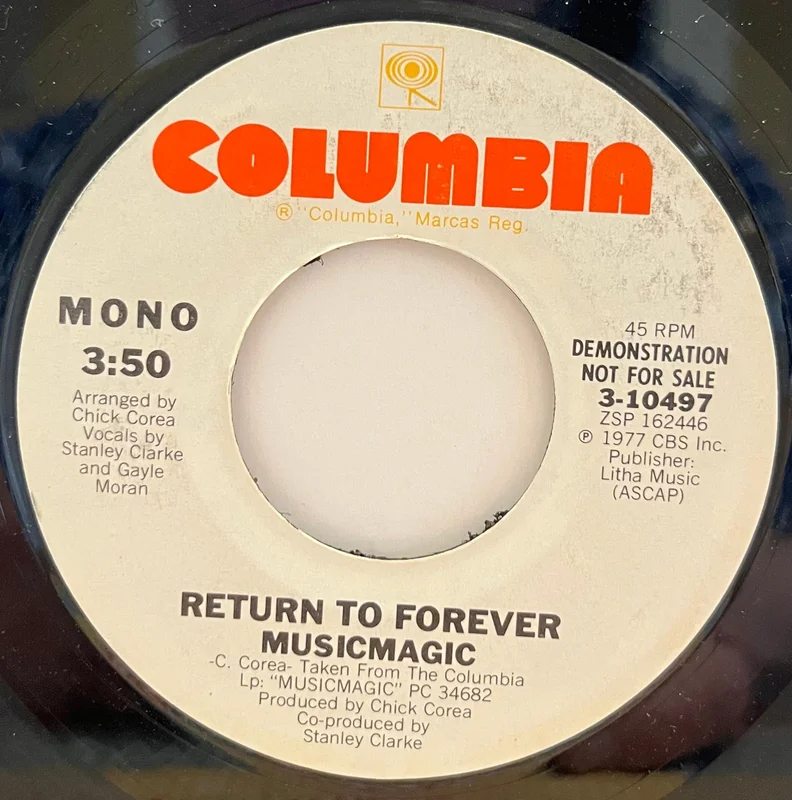 Return To Forever - Musicmagic (Mono / Stereo)  Promo 45rpm