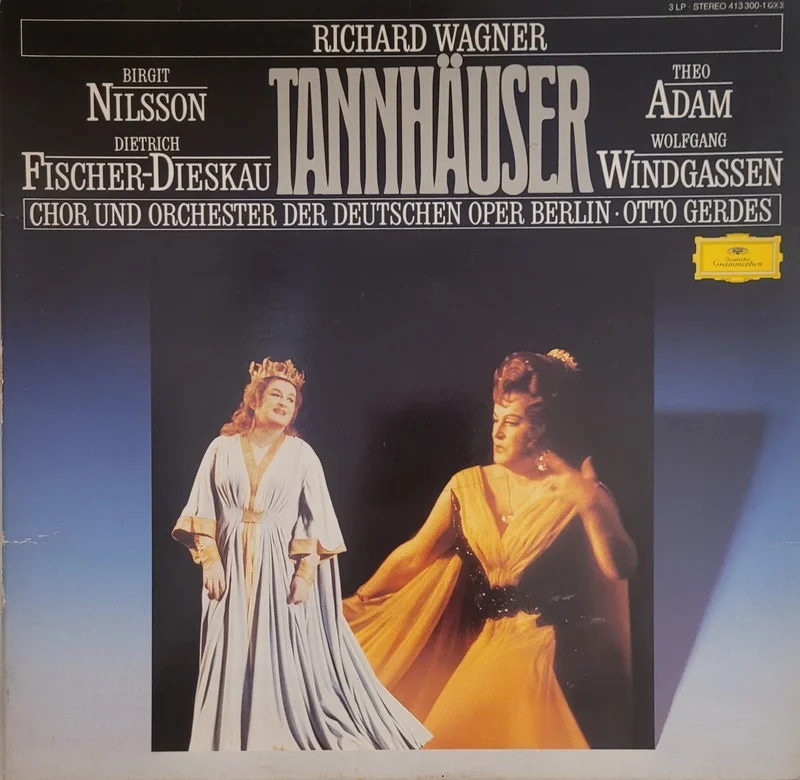 Richard Wagner, Nilsson, Windgassen, Fischer-Dieskau, Adam, Orchester Der Deutschen Oper Berlin, Gerdes  Tannhuser Triple Lp Box Set