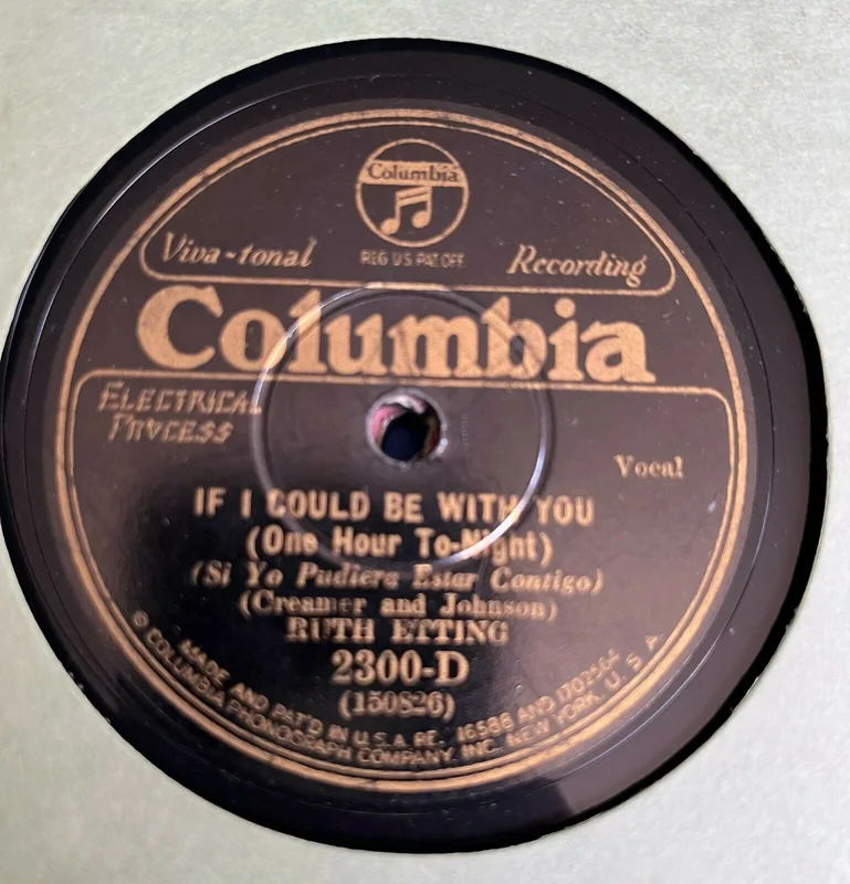 Ruth Etting - Body and Soul b/w If I Could Be With You (One Hour To-Night)