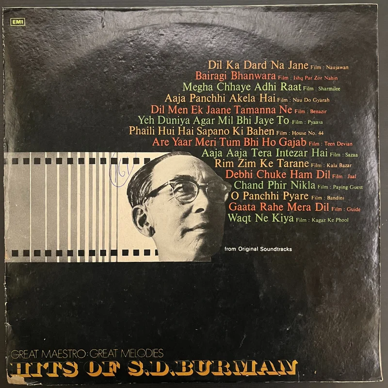 S. D. Burman  Hits of S.D. Burman (Used Vinyl - VG+) JB Marketplace