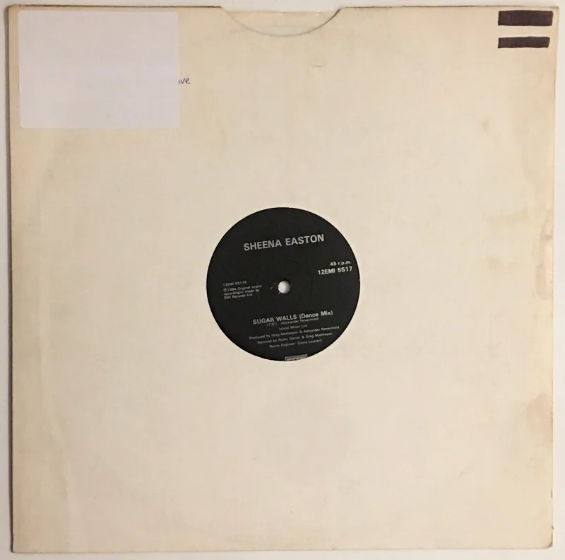 Sheena Easton - Sugar Walls (Dance Mix) 12" Single
