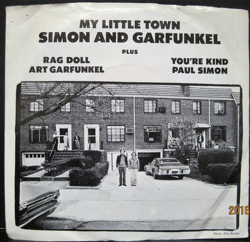 Simon and Garfunkel - My Little Town 45 & PS
