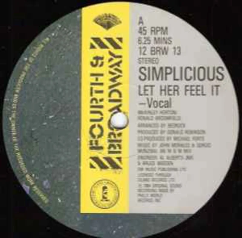 Simplicious  Let Her Feel It  (1984)     12"