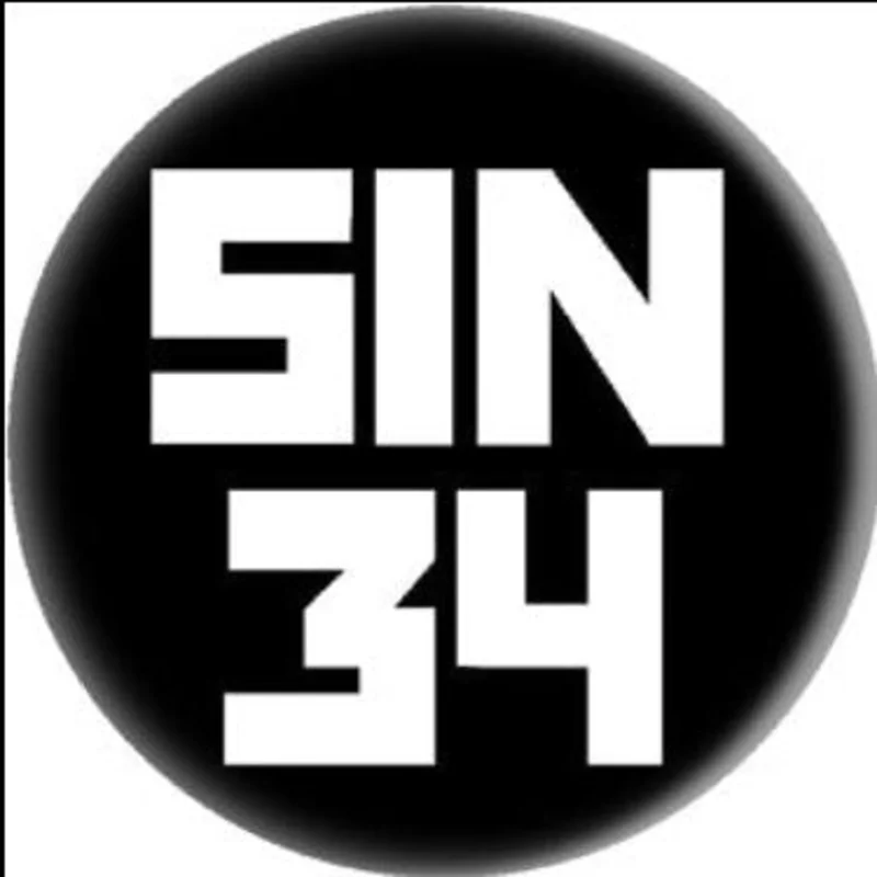 SIN 34 LOGO button (1 inch)